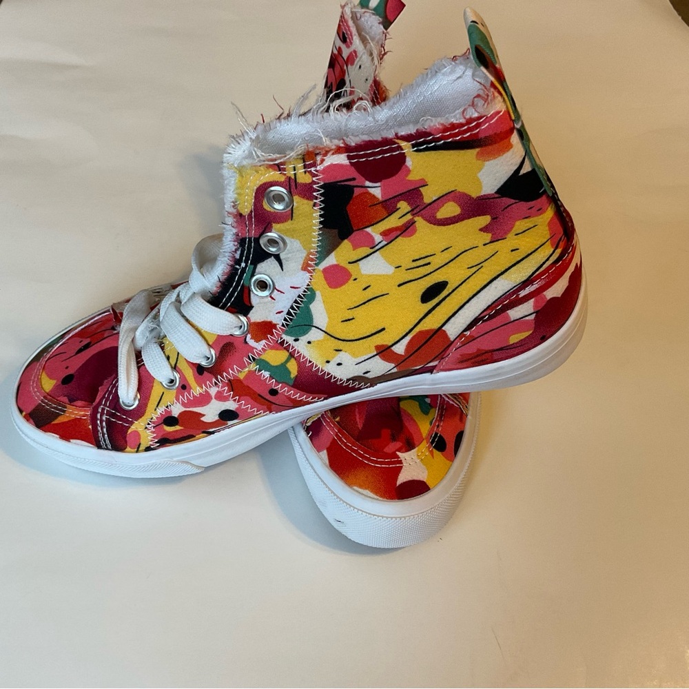 Obtaom - High-Top, Canvas, Rag Style Sneakers